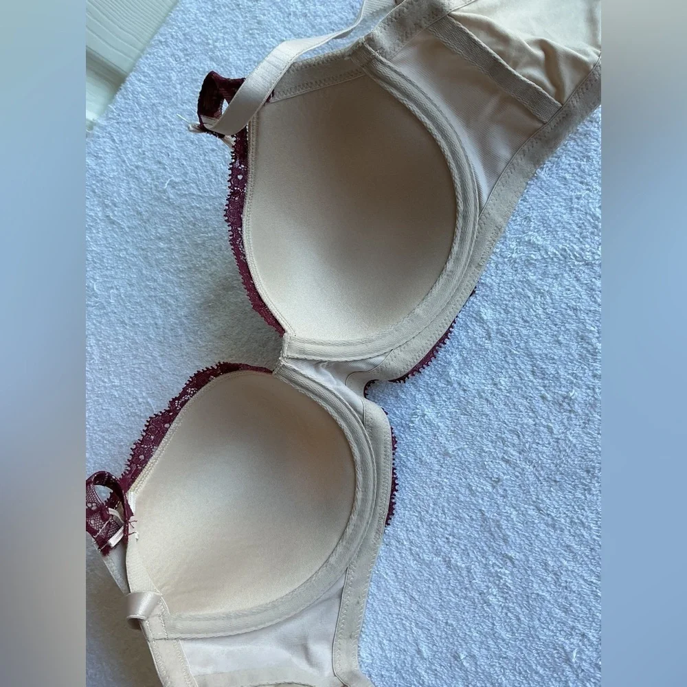 Lovable Lace Wine Red Bra